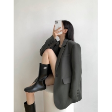 批发<b class='q'>西装</b>外套女韩版宽松休闲港风通勤显瘦春秋装灰色黑色2026年新款