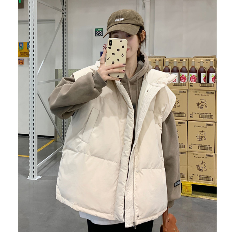 灯芯绒棉服女冬季2023新款宽松oversize棉衣复古加厚棉袄短款外套