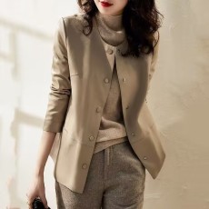 批发高端洋气2026秋冬新款PU皮衣上档次品质女装<b class='q'>显瘦</b>加绒大码休闲<b class='q'>外套</b>