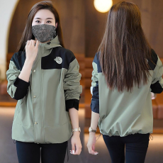 批发潮流工装风衣短<b class='q'>外套</b>女2026春秋新款宽松休闲小个子刺绣夹克冲锋衣