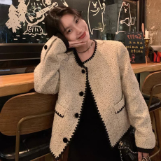 批发名媛风外套女秋季2025新款法式气质设计感上衣<b class='q'>百搭</b>减龄小个子夹克