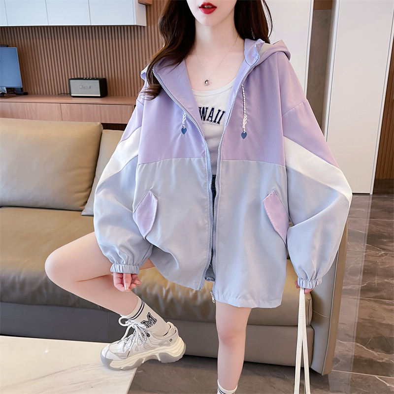 MY2885#连帽工装外套女宽松休闲薄款设计感上衣女裝貨源服裝批發