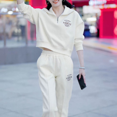 批发2026早春秋季新款休闲时尚<b class='q'>宽松</b><b class='q'>运动服</b>两件套装女士洋气时髦卫衣潮