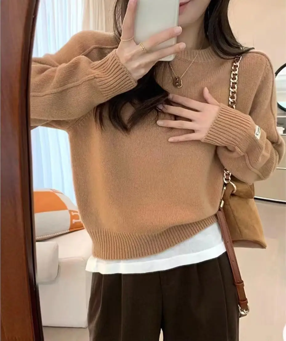 레드 루즈핏 니트 상세 이미지 2