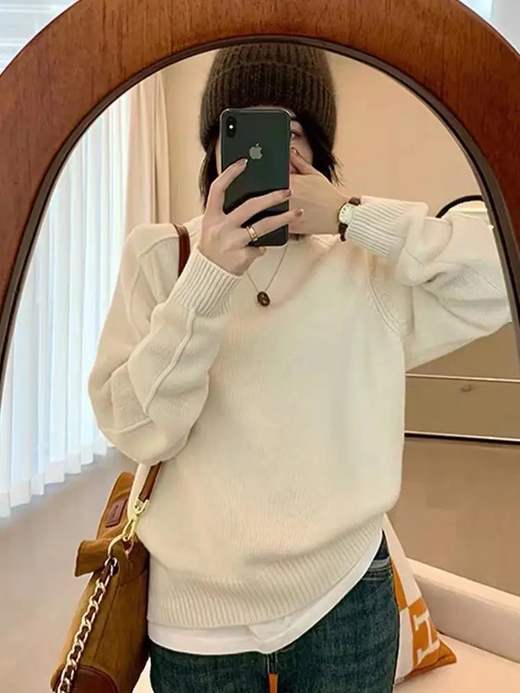 레드 루즈핏 니트 상세 이미지 3