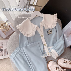 批发<b class='q'>女童</b>套<b class='q'>装</b>春秋装2026新款洋气儿童春装<b class='q'>外套</b>阔腿裤童装休闲两件套潮