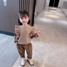 批发<b class='q'>儿童</b>秋季套装2026新款洋气女孩女童装<b class='q'>衣服</b>时尚炸街格子毛衣两件套