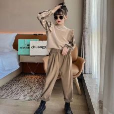 批发<b class='q'>儿童</b>秋季套装2026新款洋气女孩女童装<b class='q'>衣服</b>时尚炸街格子毛衣两件套