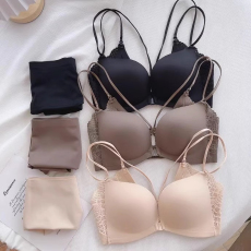 批发天使蝶扣一件代发美背内衣女士小胸聚拢无钢圈无痕前扣文胸罩厚薄