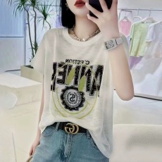 批发竹节棉女士短袖t恤2026夏季新款洋气减龄时尚显瘦百搭遮肚<b class='q'>体恤衫</b>