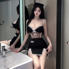 实拍~性感辣妹低胸镂空超短裙 修身包臀四季款夜店连衣裙女
