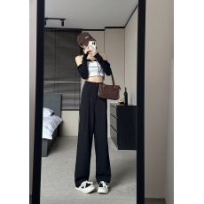 批发实拍 长丝<b class='q'>西装</b>7色    春季<b class='q'>西装</b>长裤垂感阔腿裤直筒女