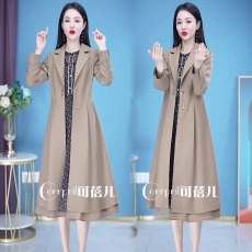 批发今年流行<b class='q'>风衣</b>外套女秋季2025新款中长款妈妈高端<b class='q'>品牌</b>杭州意法大衣