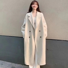 双面羊毛大衣女2023年新款秋冬季中长款韩版大码宽松毛呢子外套厚