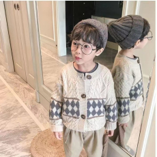 批发童装儿童针织马甲秋季新款男女童坎肩中小童毛衣背心宝<b class='q'>宝马</b>夹外穿