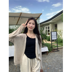 批发实拍 早春必备韩系薄款宽松百搭慵懒<b class='q'>开衫</b>