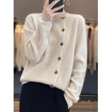 批发正品<b class='q'>哥</b><b class='q'>弟</b>新款专柜外贸春季圆领羊绒<b class='q'>开衫</b>女不规则毛衣外搭羊毛外套