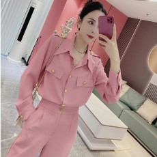 批发2026春秋季抽绳工<b class='q'>装</b>单排扣假口袋上衣两件套<b class='q'>韩版</b>休闲时尚纯色套<b class='q'>装</b>