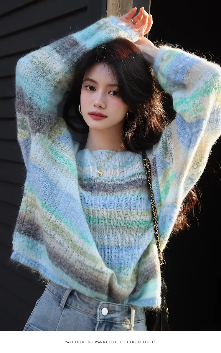 루즈핏 울 마헤어 가디건 상세 이미지 5