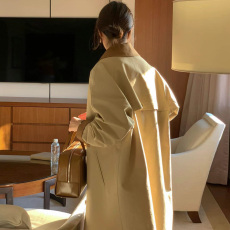 批发尺寸已更新 法式复古气质经典撞色翻领单排扣通勤中长款风衣外套