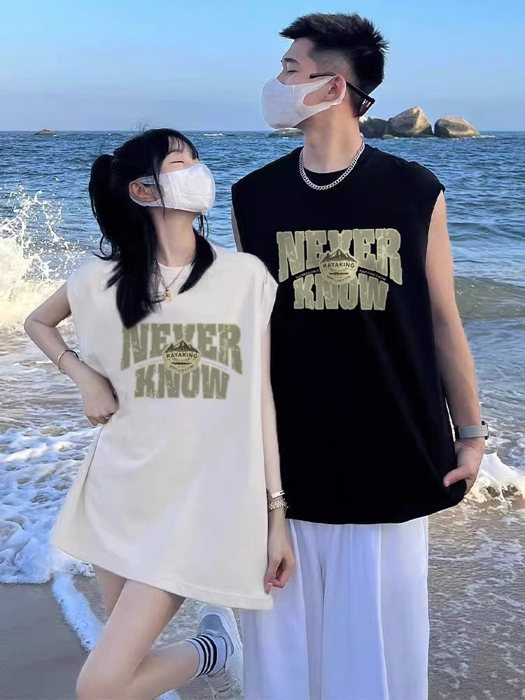 RM21465#精梳纯棉情侣装2023新款夏季潮流牌高级感roora网红纯棉短袖t恤