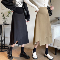 批发<b class='q'>春</b>秋季新款孕妇裙休闲时尚外穿不规则中长半身裙