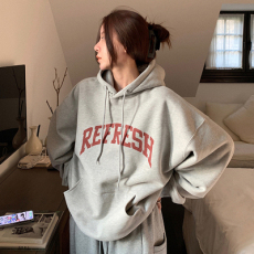 批发韩国<b class='q'>外贸</b>加绒卫衣女韩版潮学生宽松慵懒风长袖加厚上衣连帽<b class='q'>外套</b>