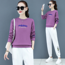 批发休闲套装女2026年新款秋季圆领<b class='q'>卫衣</b><b class='q'>宽松</b>裤子百搭减龄两件套ins潮