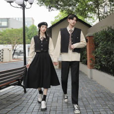 批发2025实拍新款学院风情侣装小初中高中毕业服成人礼学生班服校服