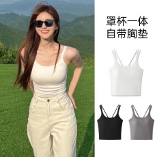 批发露<b class='q'>思</b>同款吊带背心女免穿文胸<b class='q'>美</b>背<b class='q'>内衣</b>修身显瘦打底短款上衣
