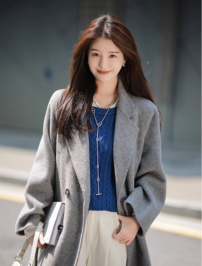 완벽 코트 10 양 낙타 털 90 양모