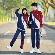 批发大量 实拍#情侣装秋冬季外套套装学生班服运动会三件套
