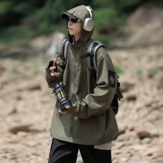 批发冲锋衣工装外套男防风夹克春<b class='q'>秋</b>潮牌宽松美式机能休闲情侣痞帅百搭