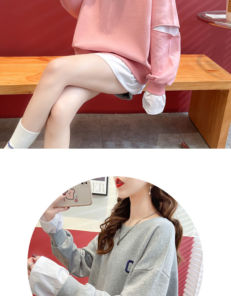 Eerste release van visschubbenontwerp hoodie dames twee stukken 2023 nieuwe lente en herfst geborduurd los oversized_voghion.com