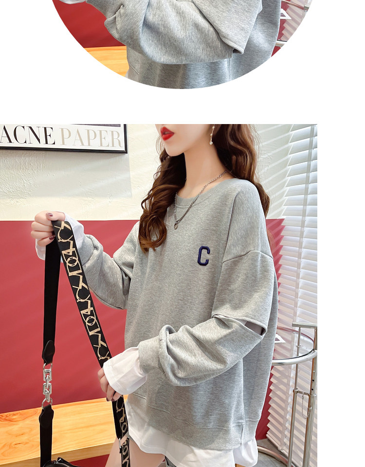Eerste release van visschubbenontwerp hoodie dames twee stukken 2023 nieuwe lente en herfst geborduurd los oversized_voghion.com