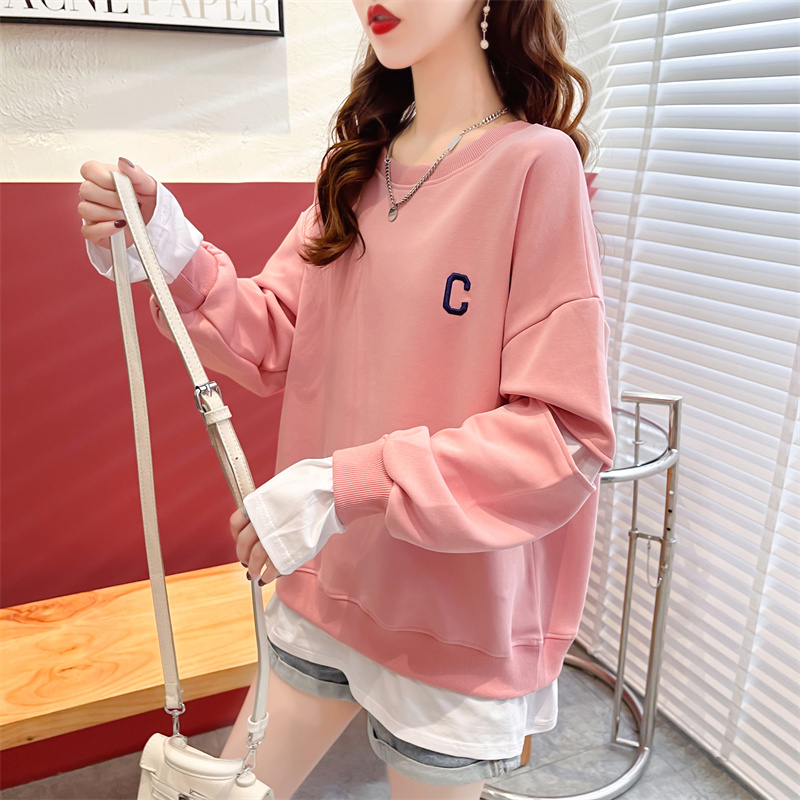 Eerste release van visschubbenontwerp hoodie dames twee stukken 2023 nieuwe lente en herfst geborduurd los oversized_voghion.com