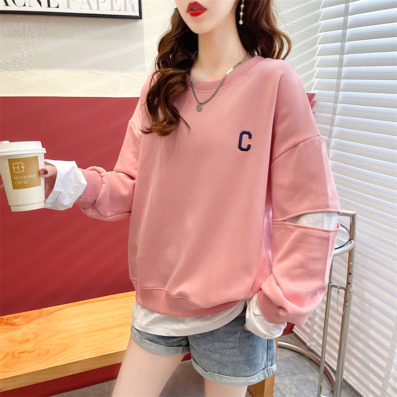 Eerste release van visschubbenontwerp hoodie dames twee stukken 2023 nieuwe lente en herfst geborduurd los oversized_voghion.com