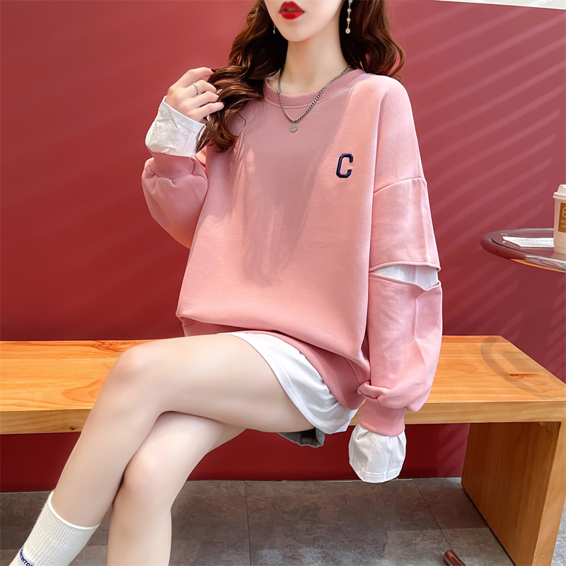 Eerste release van visschubbenontwerp hoodie dames twee stukken 2023 nieuwe lente en herfst geborduurd los oversized_voghion.com