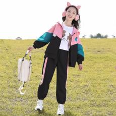 批发女童棒球服套装秋装2026新款炸街春秋<b class='q'>儿童</b>卫衣裤休闲运动服两件套