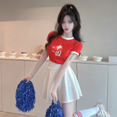 批发新款啦啦操演出服中国风<b class='q'>幼儿</b>园舞蹈服中小学生运动会啦啦队表演服