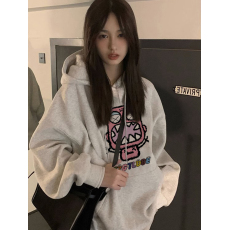 批发薄款加绒加厚高街美式连帽<b class='q'>卫衣</b>女秋冬<b class='q'>潮牌</b>oversize小众外套<b class='q'>卫衣</b>潮
