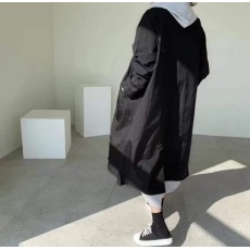 批发 韩版新款单排扣薄款中长款风衣宽松外套长袖女