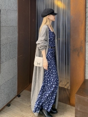 大码复古碎花背心吊带连衣裙女韩版修身显瘦收腰显瘦a字长裙子