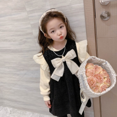 批发金丝绒女童小香风连衣裙秋<b class='q'>冬</b>新款洋气儿童裙子女宝宝生日公主裙