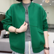 批发春秋<b class='q'>外套女</b>抖音爆款棉质棒球服<b class='q'>妈妈</b>装短款百搭夹克休闲大码棒球衫
