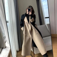 批发2025秋冬新款呢子外套女潮百搭大衣女<b class='q'>春</b>秋显瘦中长款风衣毛呢外套