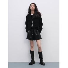 批发2023秋新品抽绳高腰压胶裤脚素皮短裤拳击裤MBC3SOT003