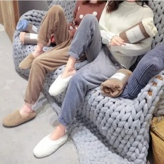 批发爱丽#量大价优加厚仙女秋冬珊瑚绒懒懒家居外穿法兰绒女裤