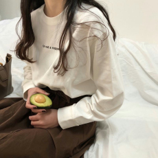 批发韩国外贸薄款秋季新款女装韩版长袖t恤女上衣服韩版宽松字母
