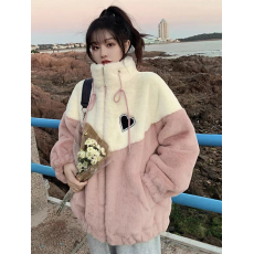批发加绒加厚羊羔毛卫衣少女2026秋冬装初中高中学生棉衣棉服外套